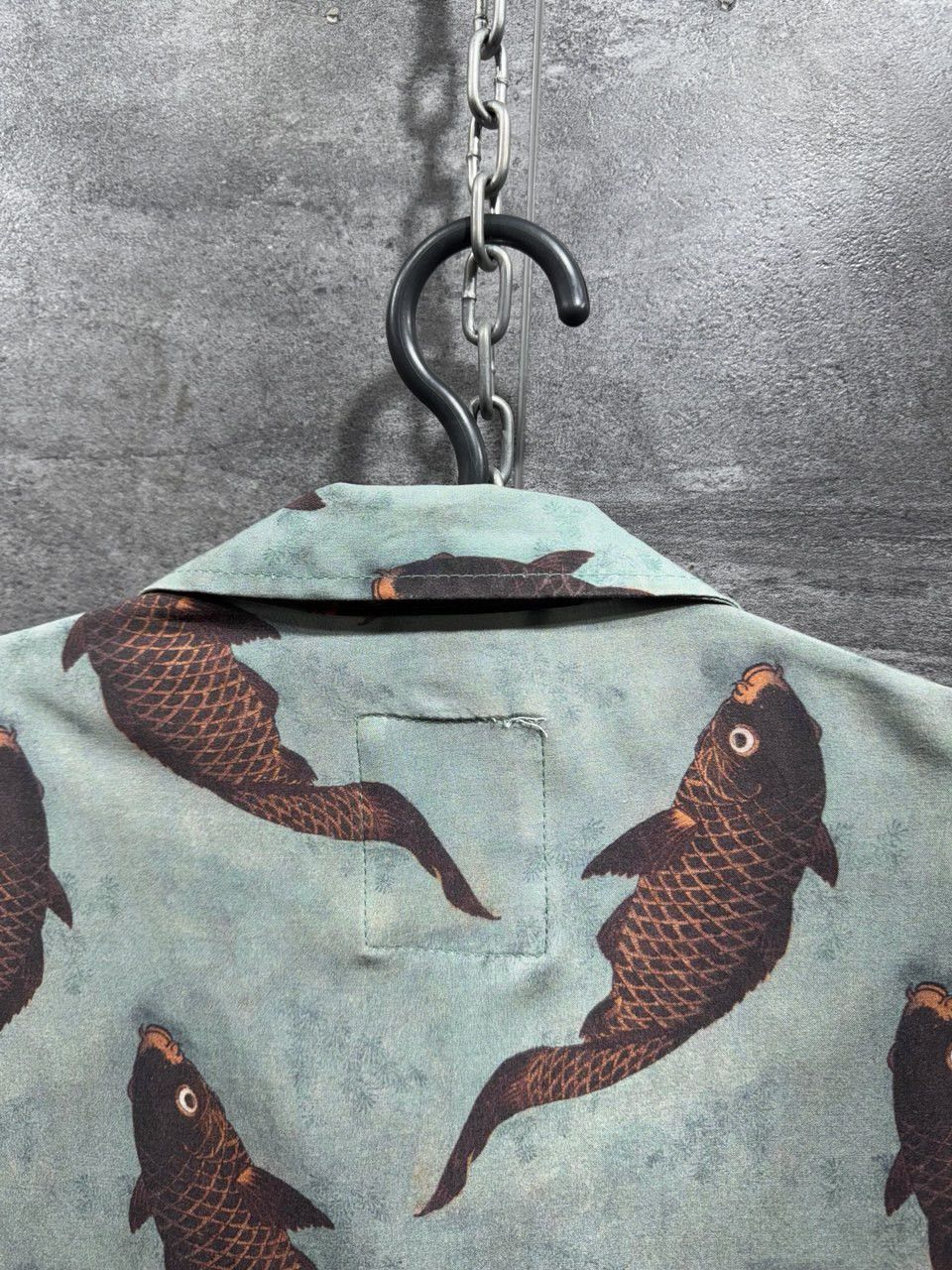 Percival Percival Shirt Viscose Fish Short Sleeve Button Up Size M Size US M / EU 48-50 / 2 - 12 Thumbnail