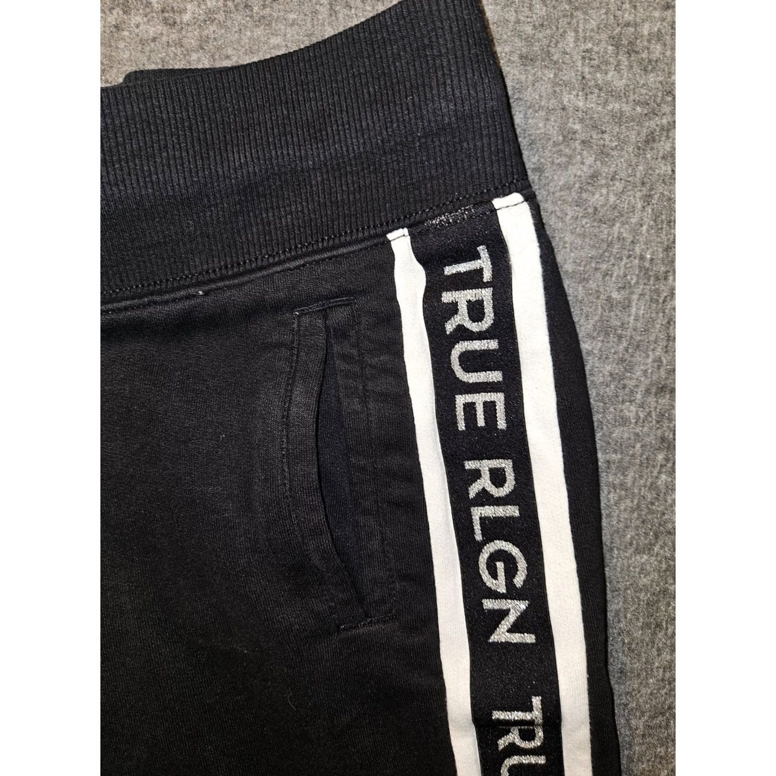 True Religion True Religion Joggers Women's XS Black Pull On Pockets Logo Active Running Size 26" / US 2 / IT 38 - 7 Thumbnail