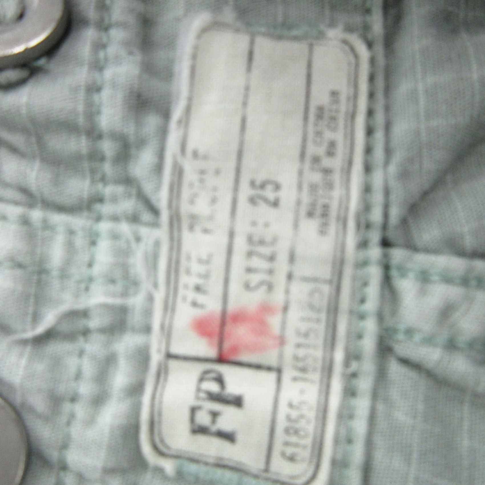 Free People VINTAGE Free People Cargo Shorts Womens 25 Green Cotton Casual Size 42" / US 20 - 5 Thumbnail
