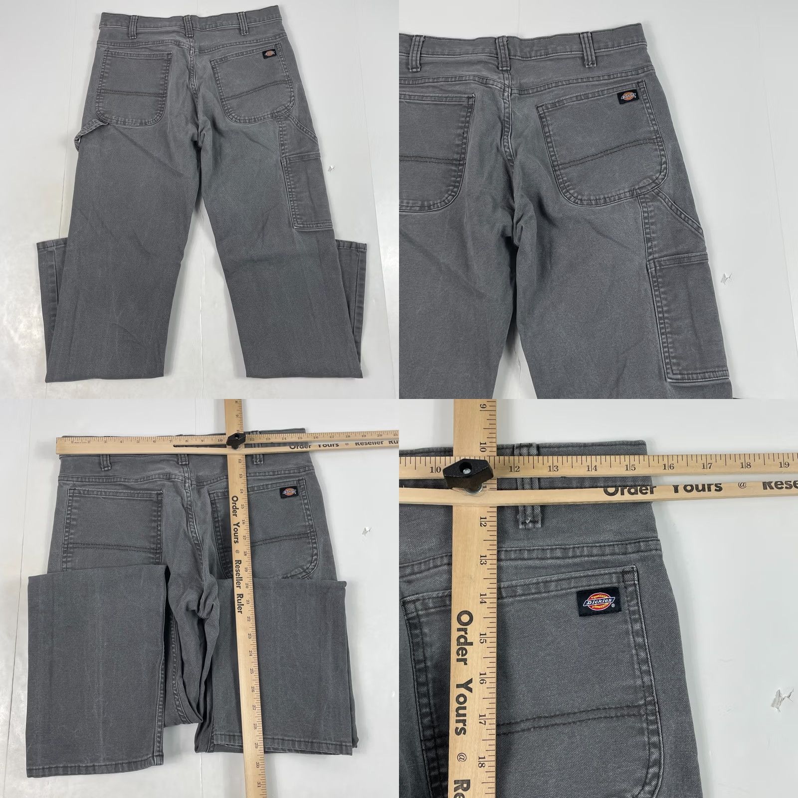 Dickies Dickies Pants Mens 32 x 32 Gray Canvas Carpenter Hiking Rugged Flexible - Size 32 Size US 32 / EU 48 - 8 Thumbnail