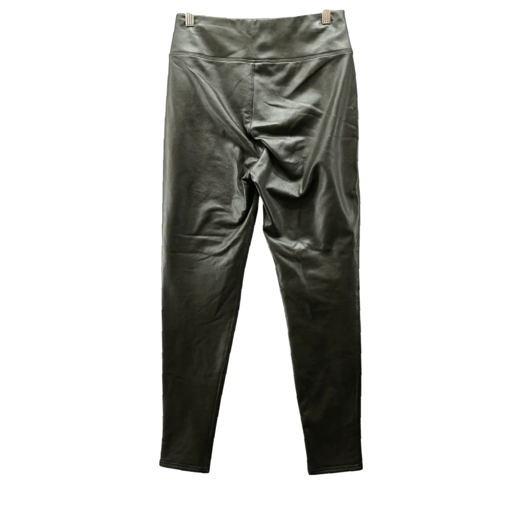 Gap VINTAGE Gap High Rise Faux Leather Leggings Womens S Olive Green Fleece Lined Pants Size 28" / US 6 / IT 42 - 2 Thumbnail