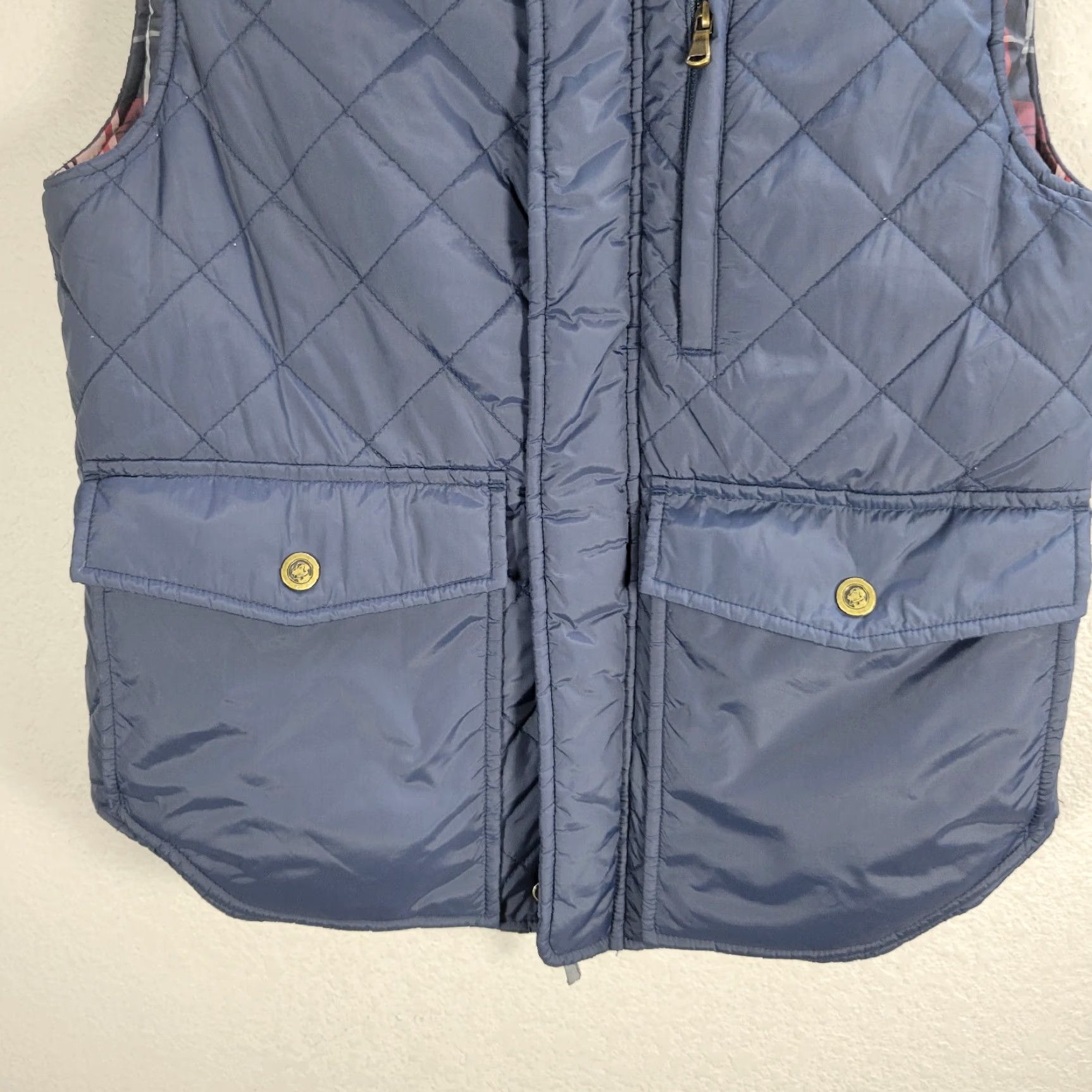 Southern Proper Southern Proper Secret Shot Puffer Vest Quilted Full Zip Navy Blue S Mens Baggy? Size US S / EU 44-46 / 1 - 5 Thumbnail