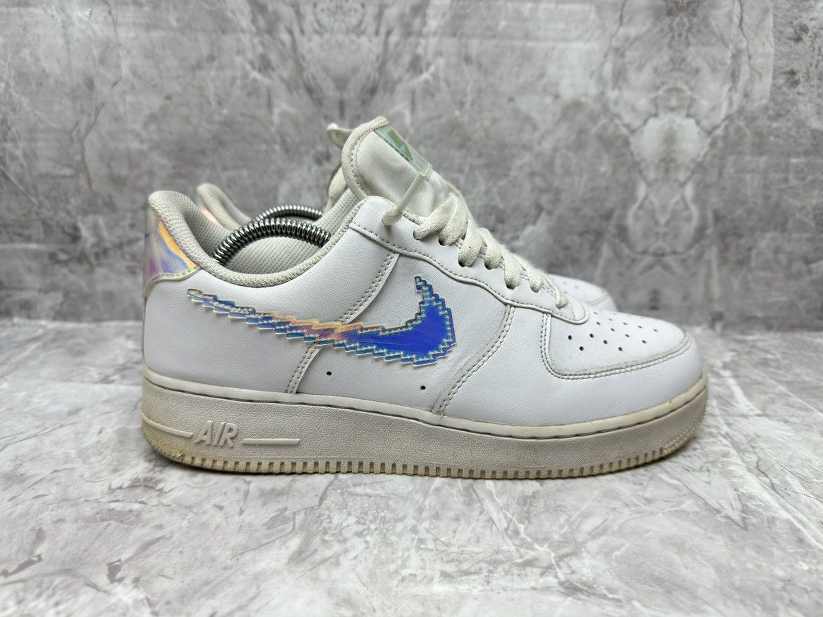 Iridescent White Air Force Iridescent Swoosh Nike Air Force Low