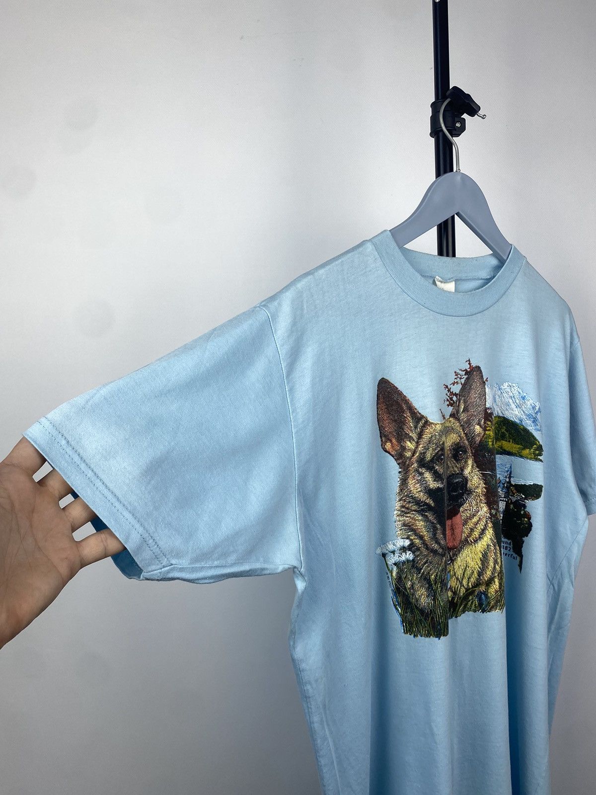Vintage Vintage 1987 Animal German Shepard Dog logo T Shirt Size US L / EU 52-54 / 3 - 2 Thumbnail