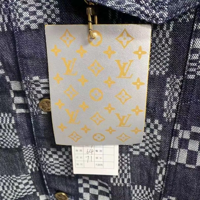 Louis Vuitton Louis Vuitton Black and grey checkerboard logo denim jacke Size US L / EU 52-54 / 3 - 3 Thumbnail