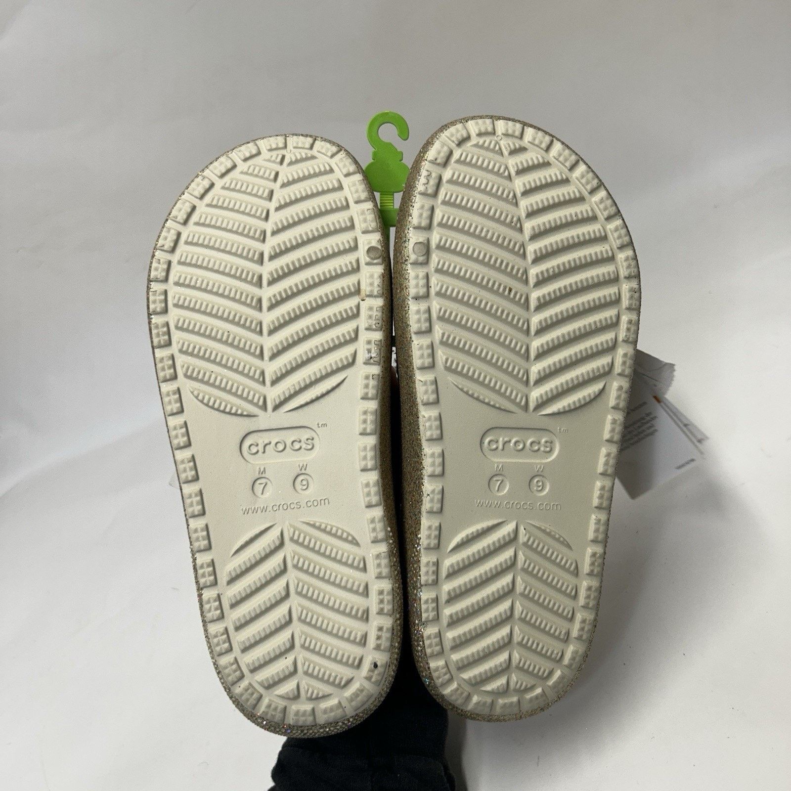 Crocs Crocs Classic Cozzzy Glitter Sandal Slide “Gold Beige” Size US 9 / IT 39 - 5 Thumbnail