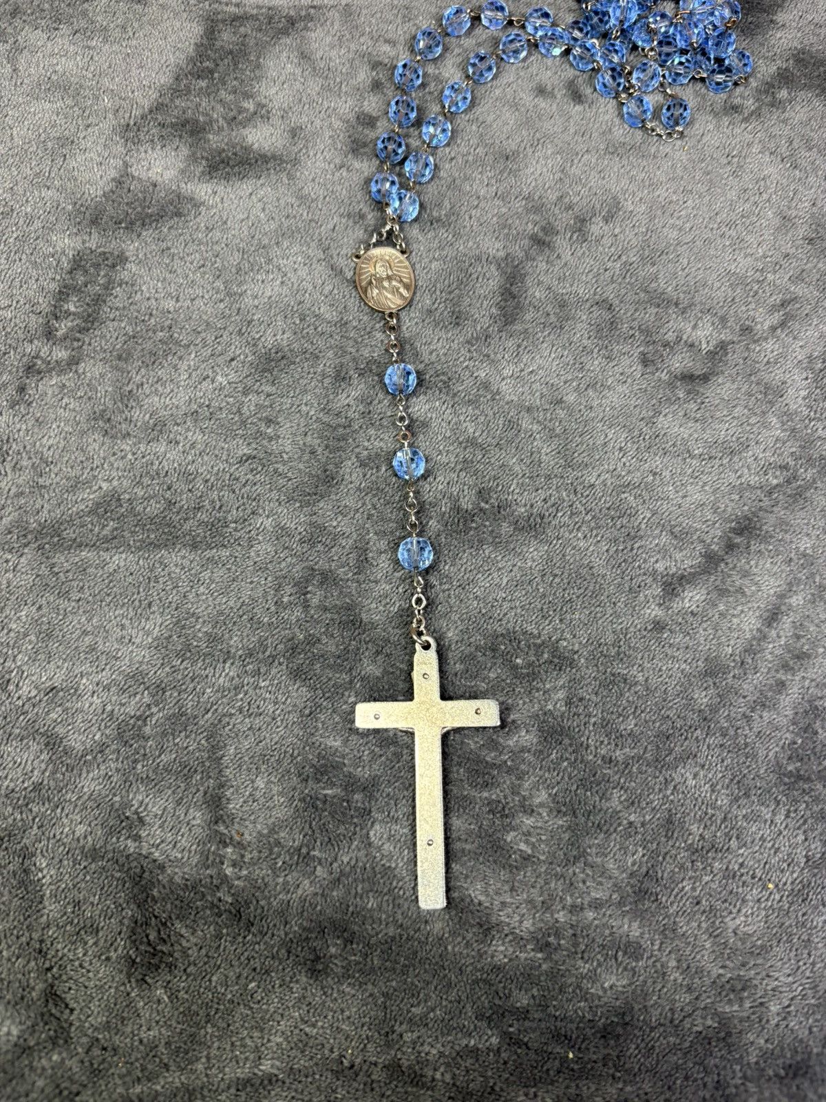 Other Vintage A.G. Inc Sterling and Bead Rosary Jesus Necklace Size ONE SIZE - 4 Thumbnail