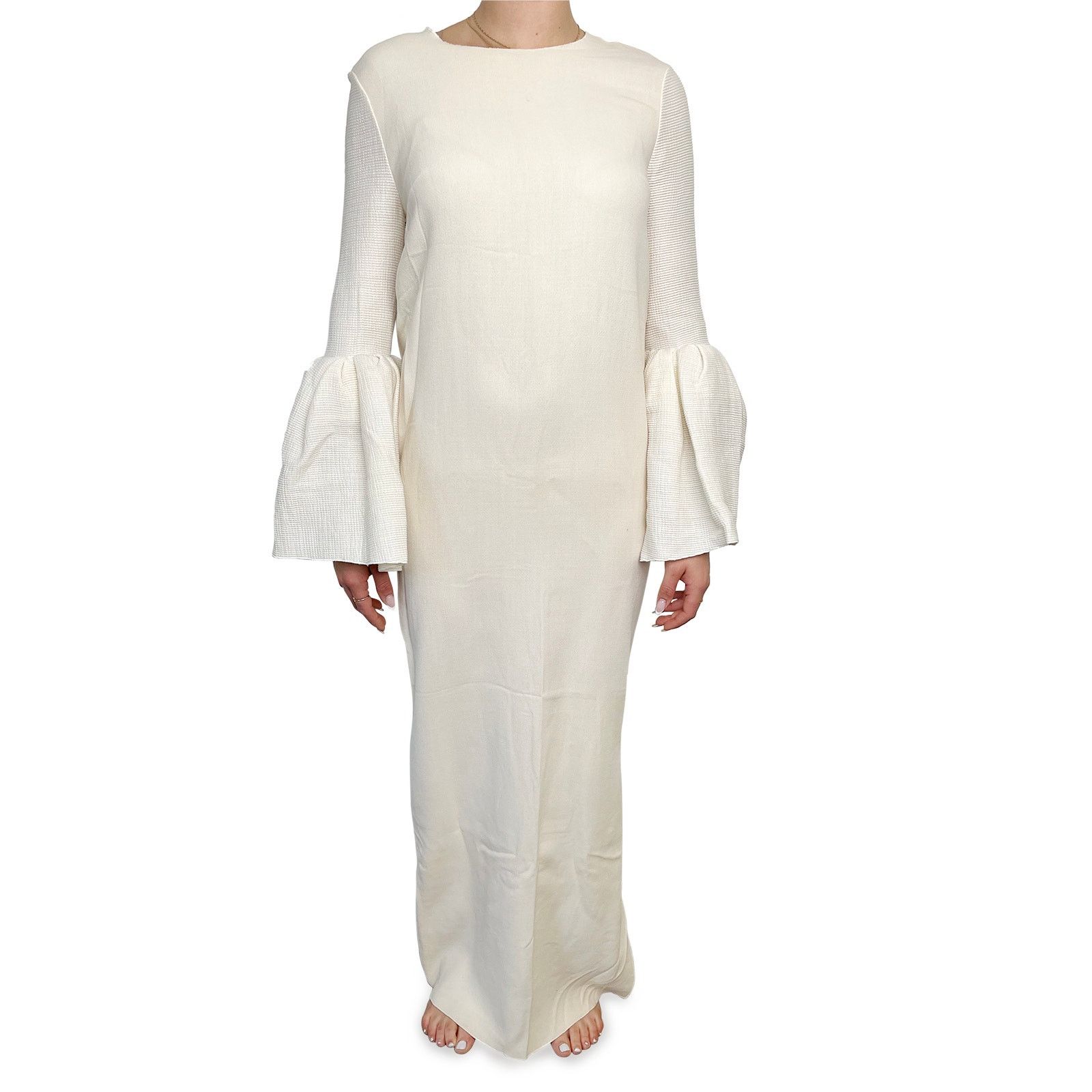 ROKSANDA Cream long sleeved gown Size L / US 10 / IT 46 - 1 Thumbnail