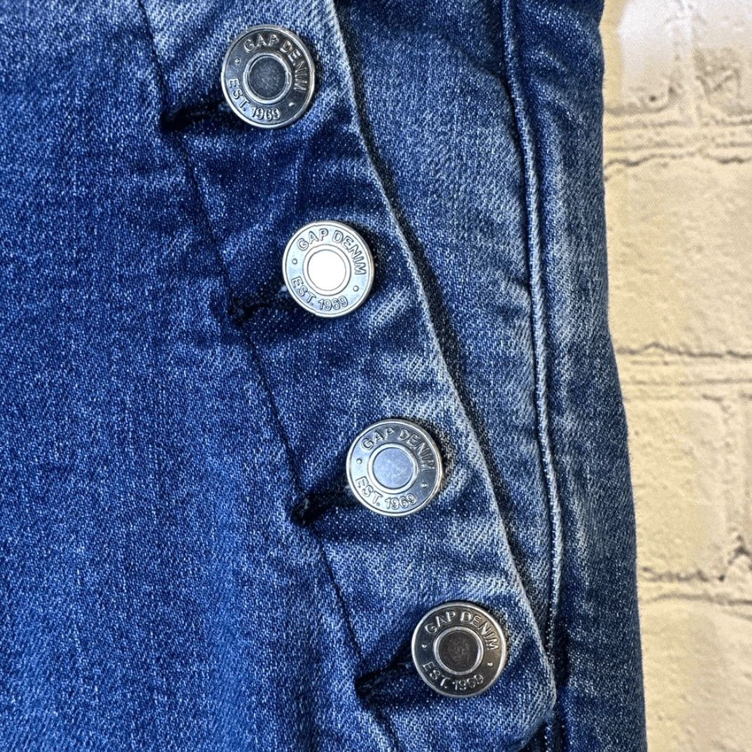 Gap VINTAGE Gap 70s Flare Jeans Women’s 10 High Waisted Button Pocket Medium Wash Stretch Jeans Blue Women Ladies Pants 70s Flare Wide-Leg Mens? Size 32" / US 10 / IT 46 - 5 Thumbnail