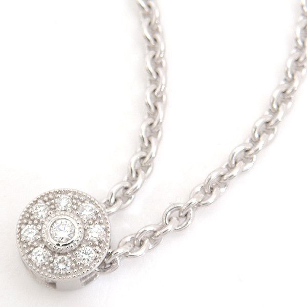 Other Other CHARRIOL Diamond Circle Necklace White Gold 750WG Metal Necklace 73040 in Great Condition Size ONE SIZE - 1 Thumbnail