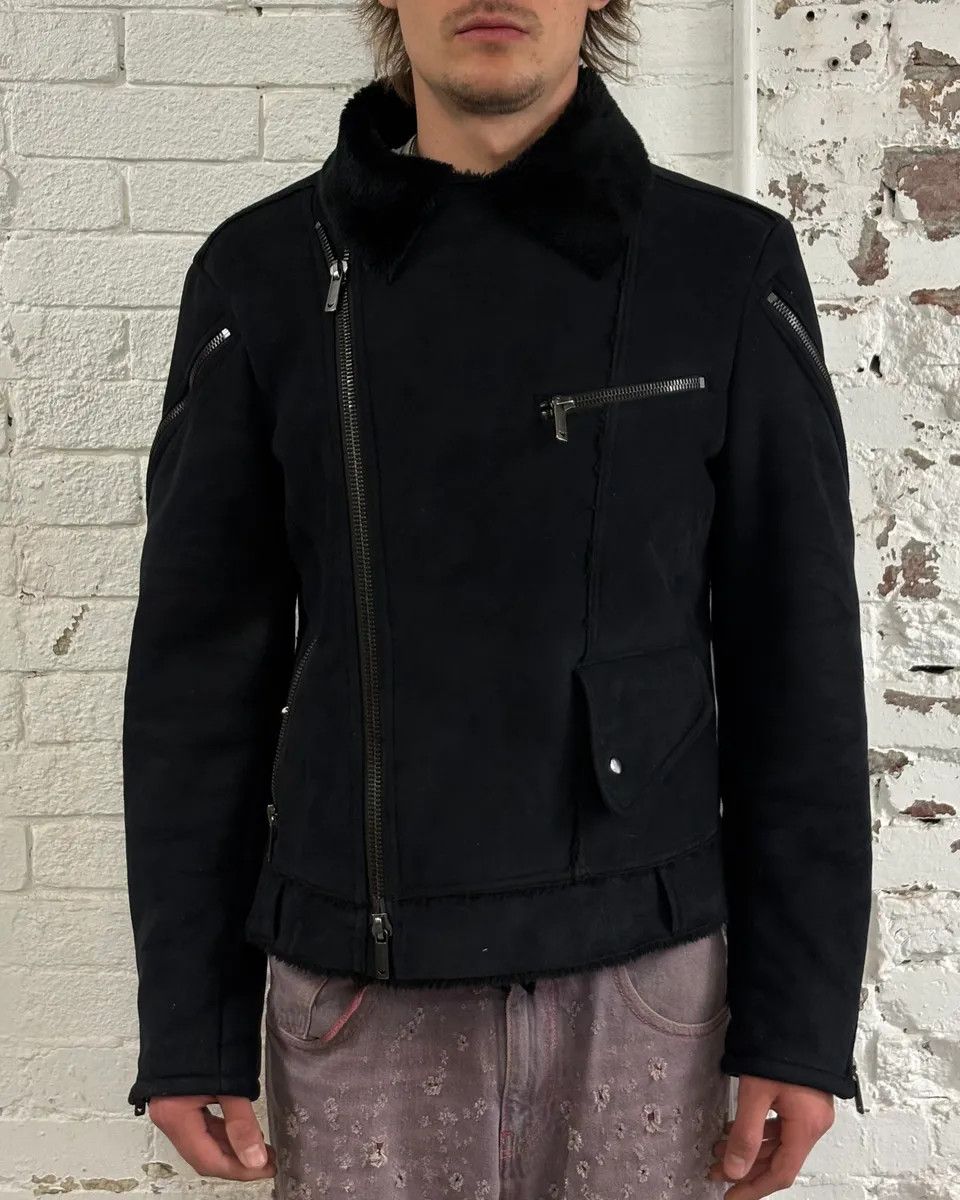 Emporio Armani AW2002 Emporio Armani Tornado Zip Dark Suede Leather Jacket Size US M / EU 48-50 / 2 - 1 Thumbnail