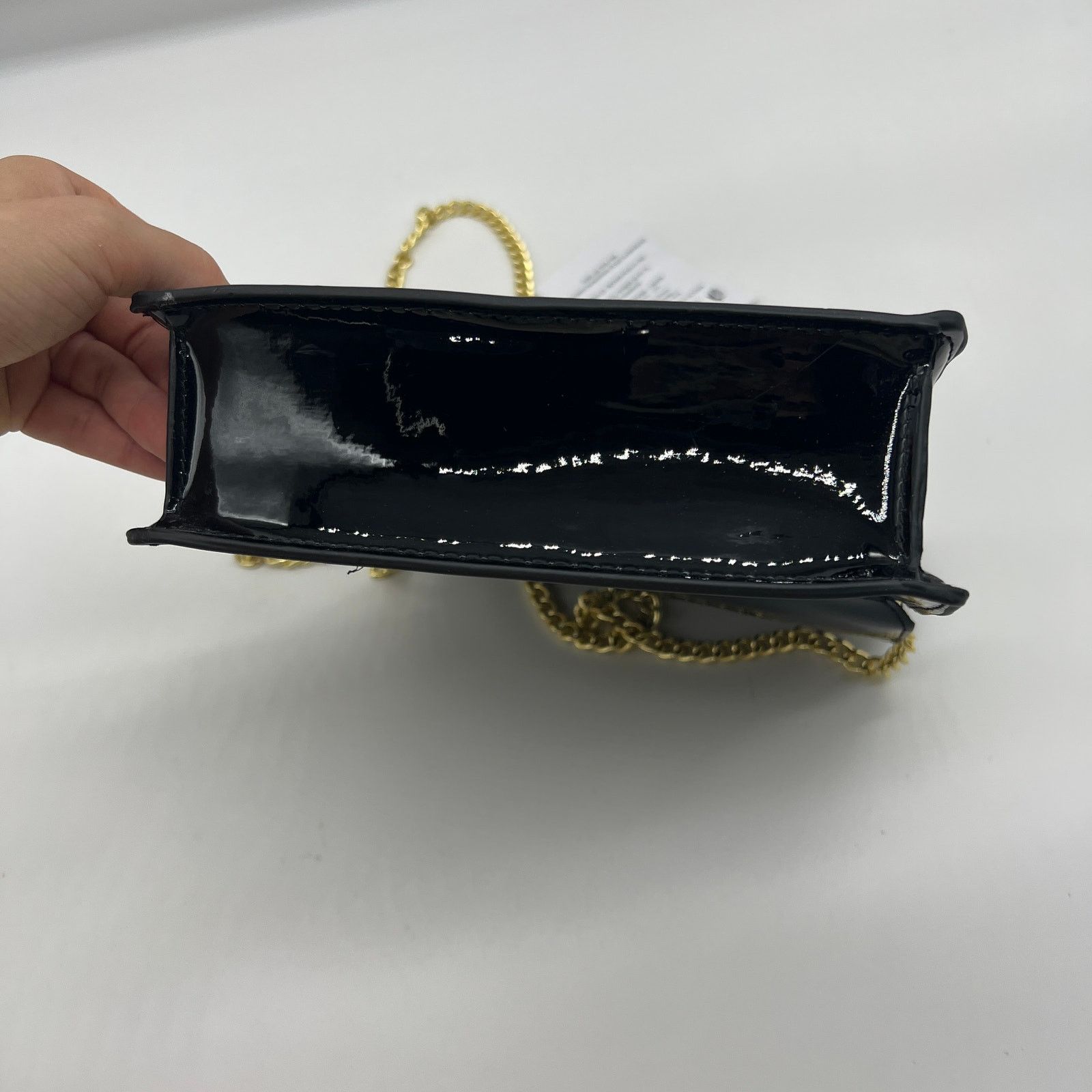 Jimmy Choo Jimmy Choo Parfum Gold Chain Black Patent Crossbody Bag Size ONE SIZE - 10 Thumbnail