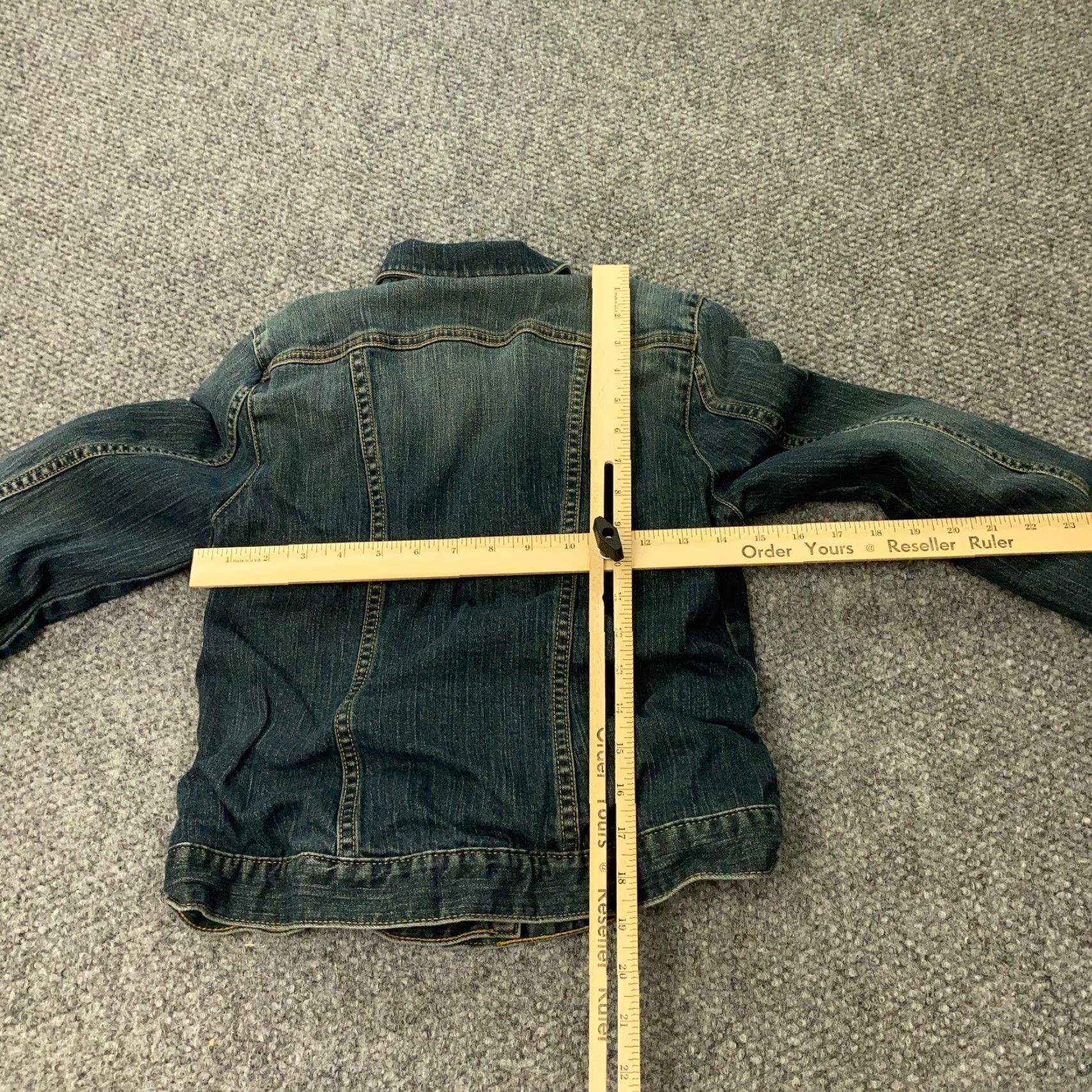Gap Gap Denim Jacket Blue XS Womens Trucker Wool Knit Lining Fair Isle Stretch Size XS / US 0-2 / IT 36-38 - 7 Thumbnail