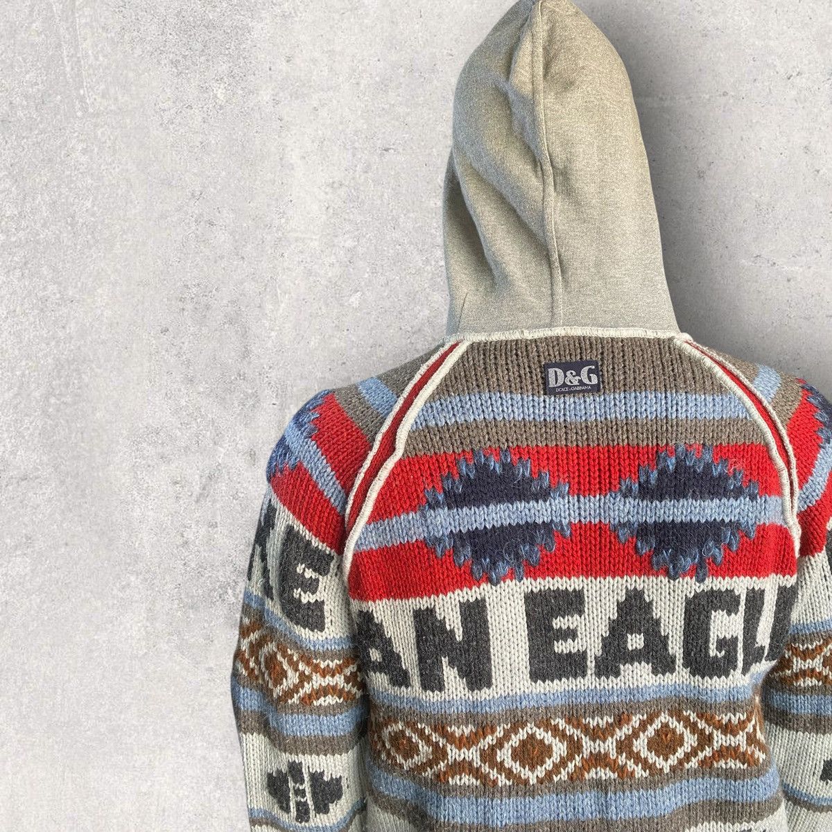 Dolce & Gabbana D&G AW04 High Eagle Wool Hoodie Size US M / EU 48-50 / 2 - 6 Thumbnail