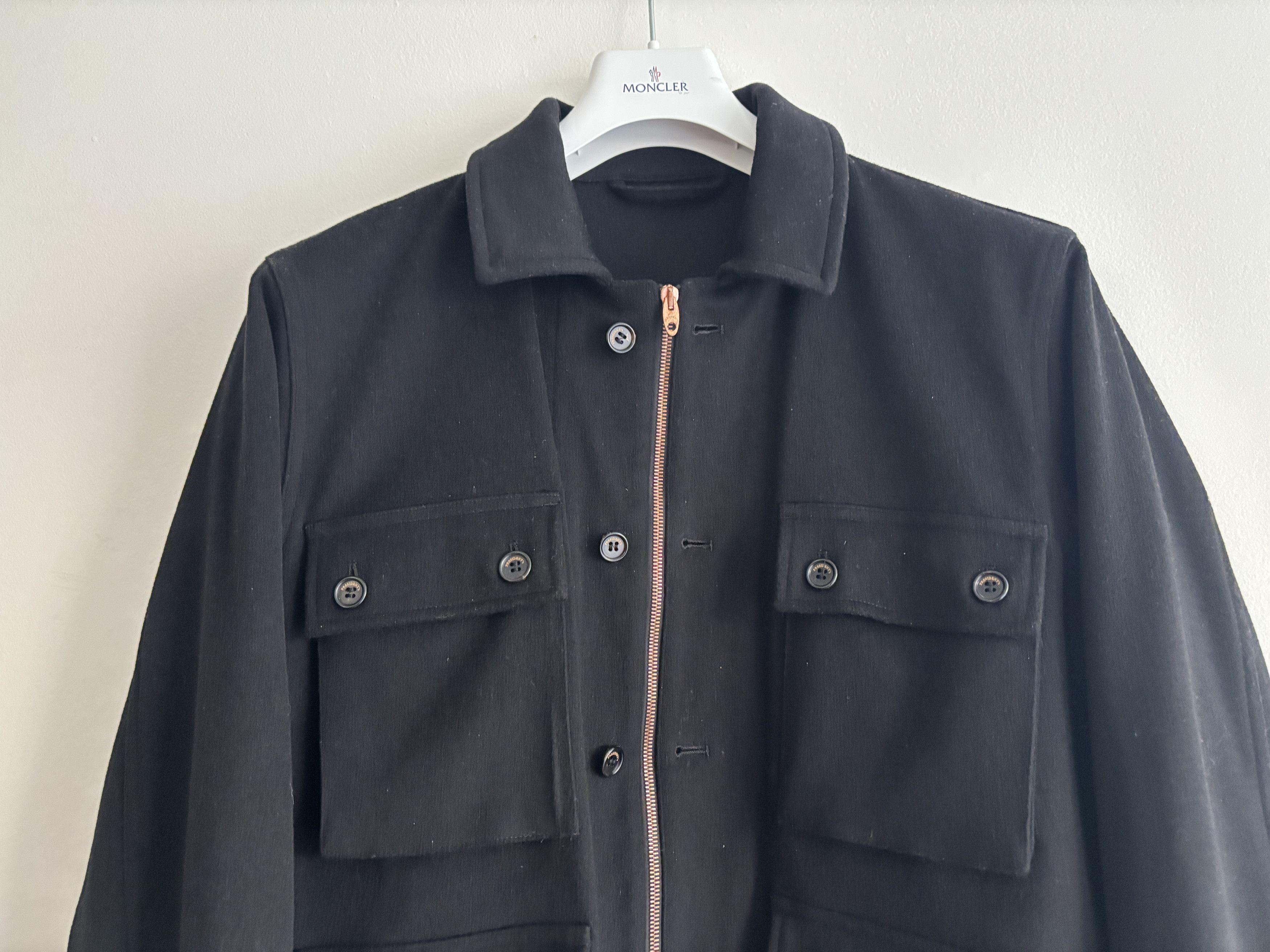 President's Loro Piana Rain System Black Wool Salvation Field Jacket Size US M / EU 48-50 / 2 - 7 Thumbnail