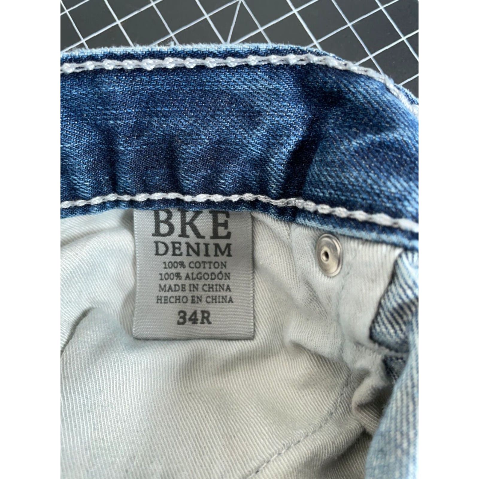Vintage VINTAGE Buckle BKE Tyler Straight Jeans Men's 32 Blue Denim Mid Rise Regular Fit 31 Inseam Grunge Hipster Size US 32 / EU 48 - 4 Thumbnail