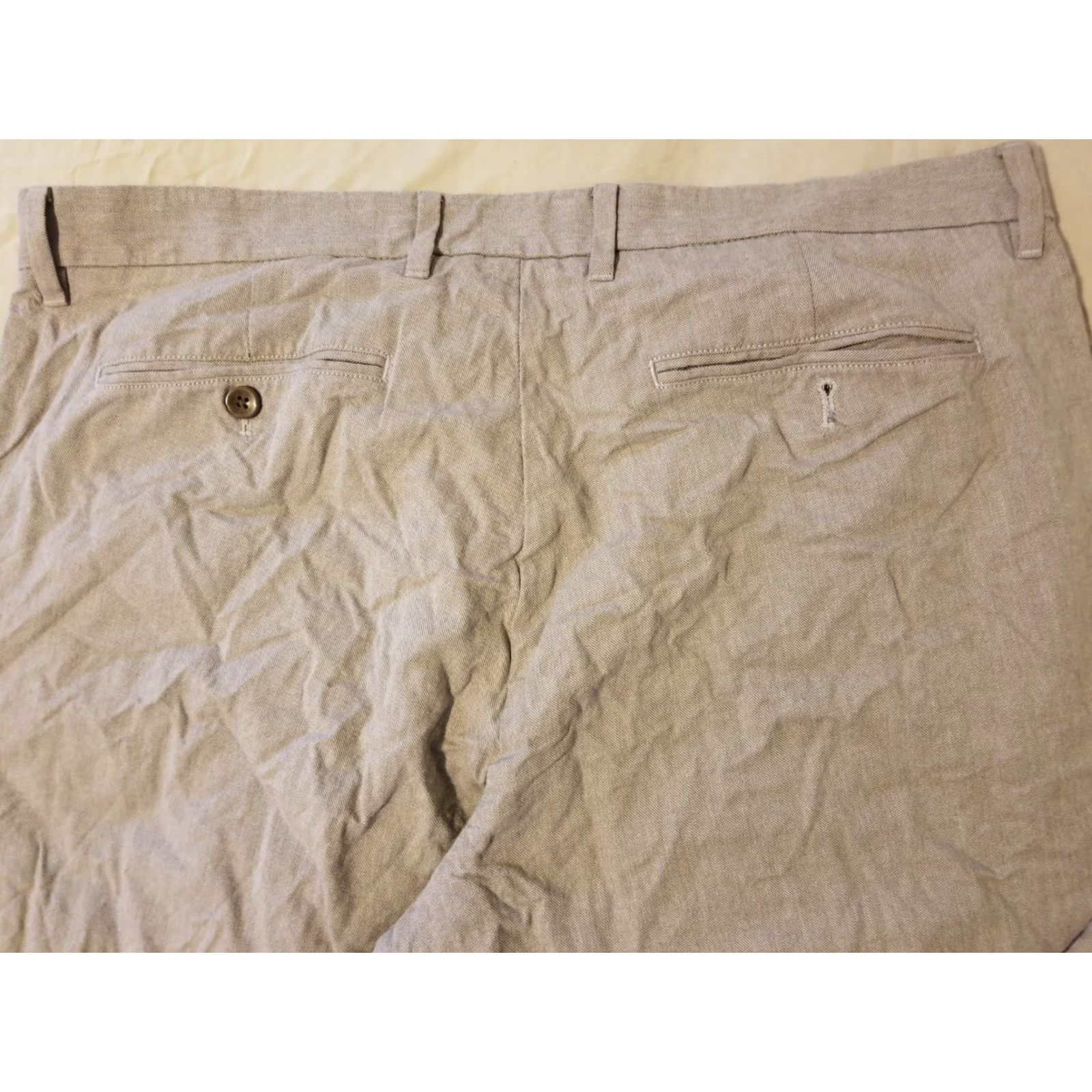 Banana Republic Banana Republic Pants Chino Slim Straight 36x30 Beige Men Regular 36in Cotton Front Flat Front Pockets Dressy Casual Modern Preppy Slacks Trousers Size US 36 / EU 52 - 2 Thumbnail
