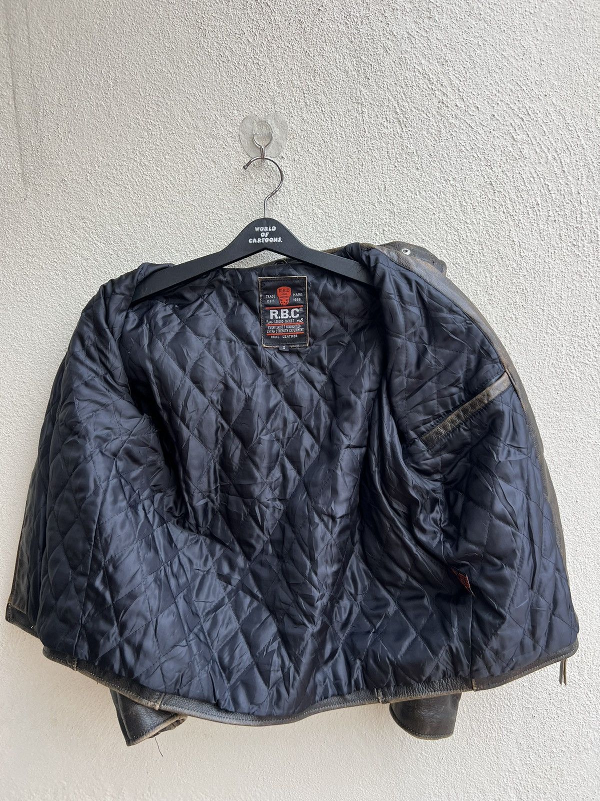 Leather Vintage R.B.C Legend Distressed Patina Leather Racer Jacket Size US S / EU 44-46 / 1 - 23 Thumbnail
