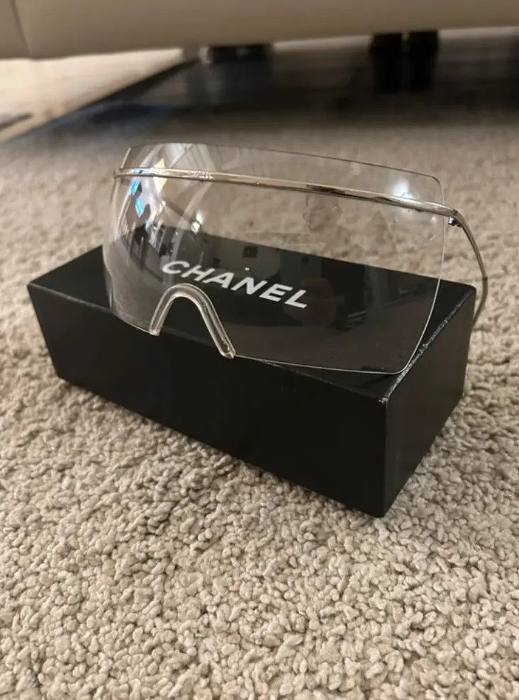 Chanel × Vintage CHANEL Sunglasses Mask Visor Rimless Ski Shield 4033 Size ONE SIZE - 2 Thumbnail
