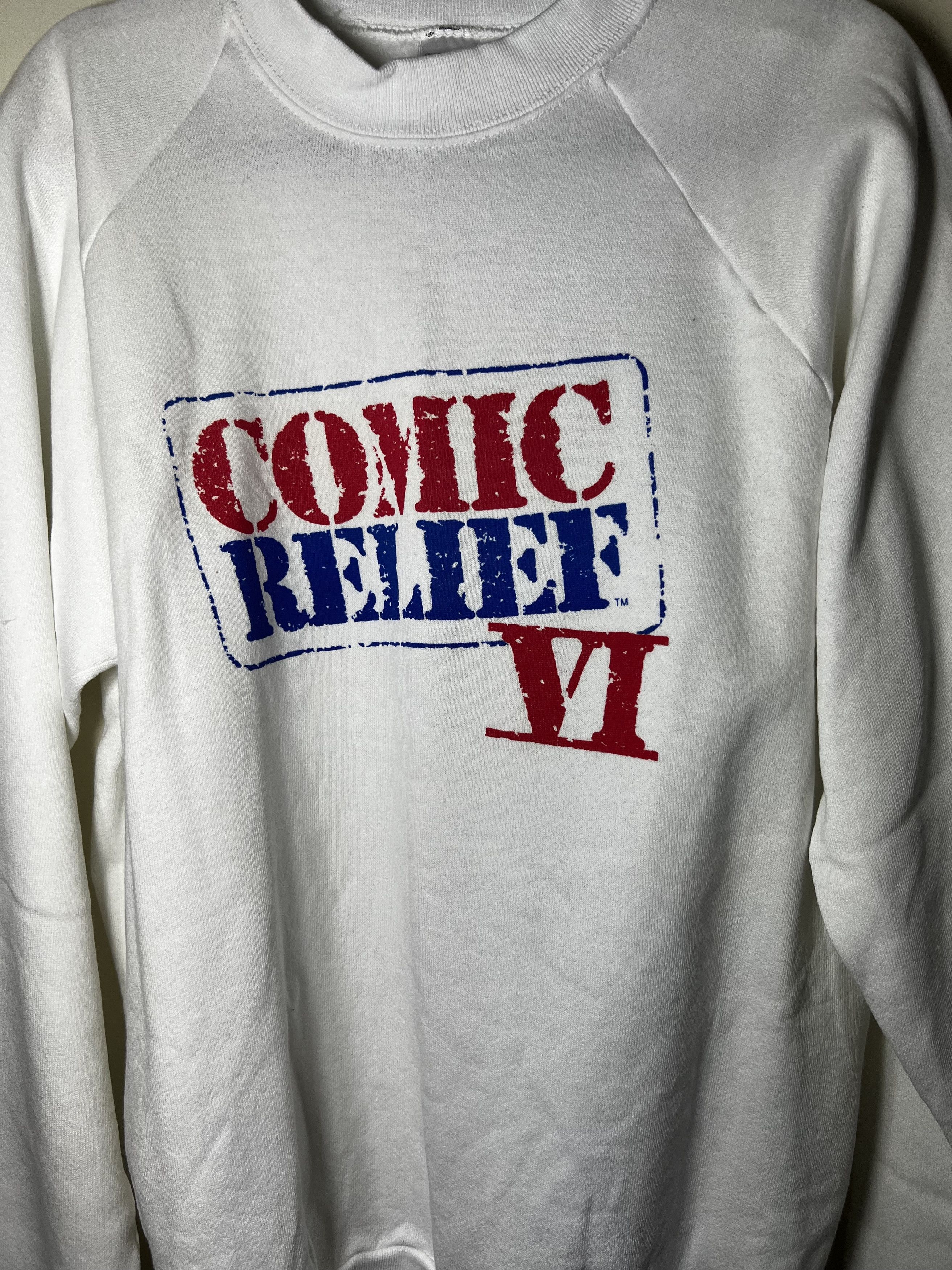 Vintage Vintage 1990's Comic Relief VI Double Sided Crewneck Size US XL / EU 56 / 4 - 2 Thumbnail
