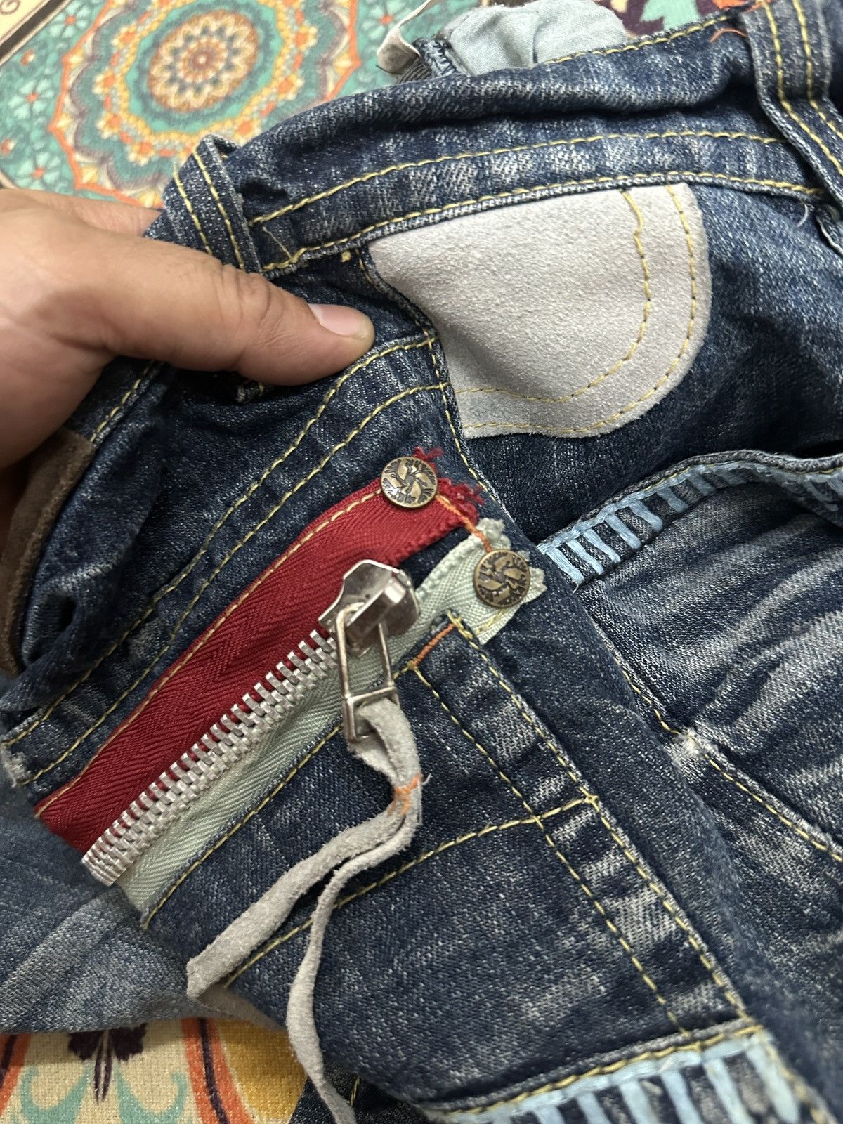 Other No Brand Japanese Claw Mark Style Flare Denim Size US 27 - 7 Thumbnail