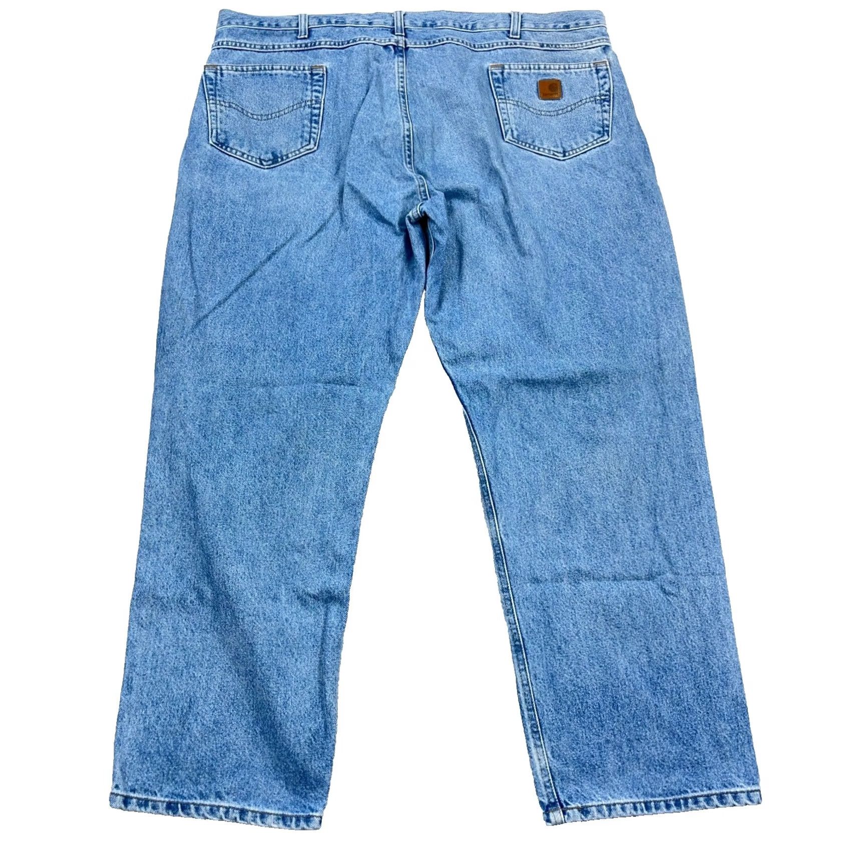Carhartt Carhartt Jeans Men 46x30 Regular Straight Denim Blue Medium Wash Work Wear B18 STW Size US 30 / EU 46 - 2 Thumbnail