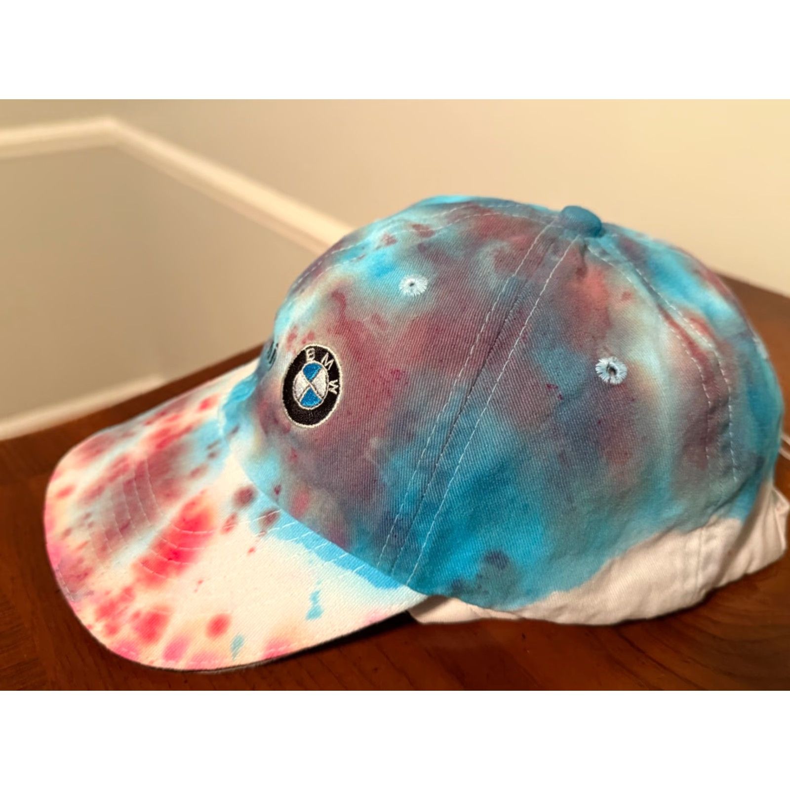 BMW BMW Championship Hat Cap Baseball Cap Strap Back One Size Fits All Cotton Tie Dye White Men Adjustable Sports Outdoors Fashion 90s Size ONE SIZE - 2 Thumbnail