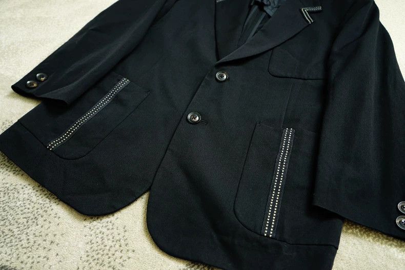 Yohji Yamamoto Yohji Yamamoto Yohji Yamamoto Black Tailored Suit Jacket Size US L / EU 52-54 / 3 - 5 Thumbnail