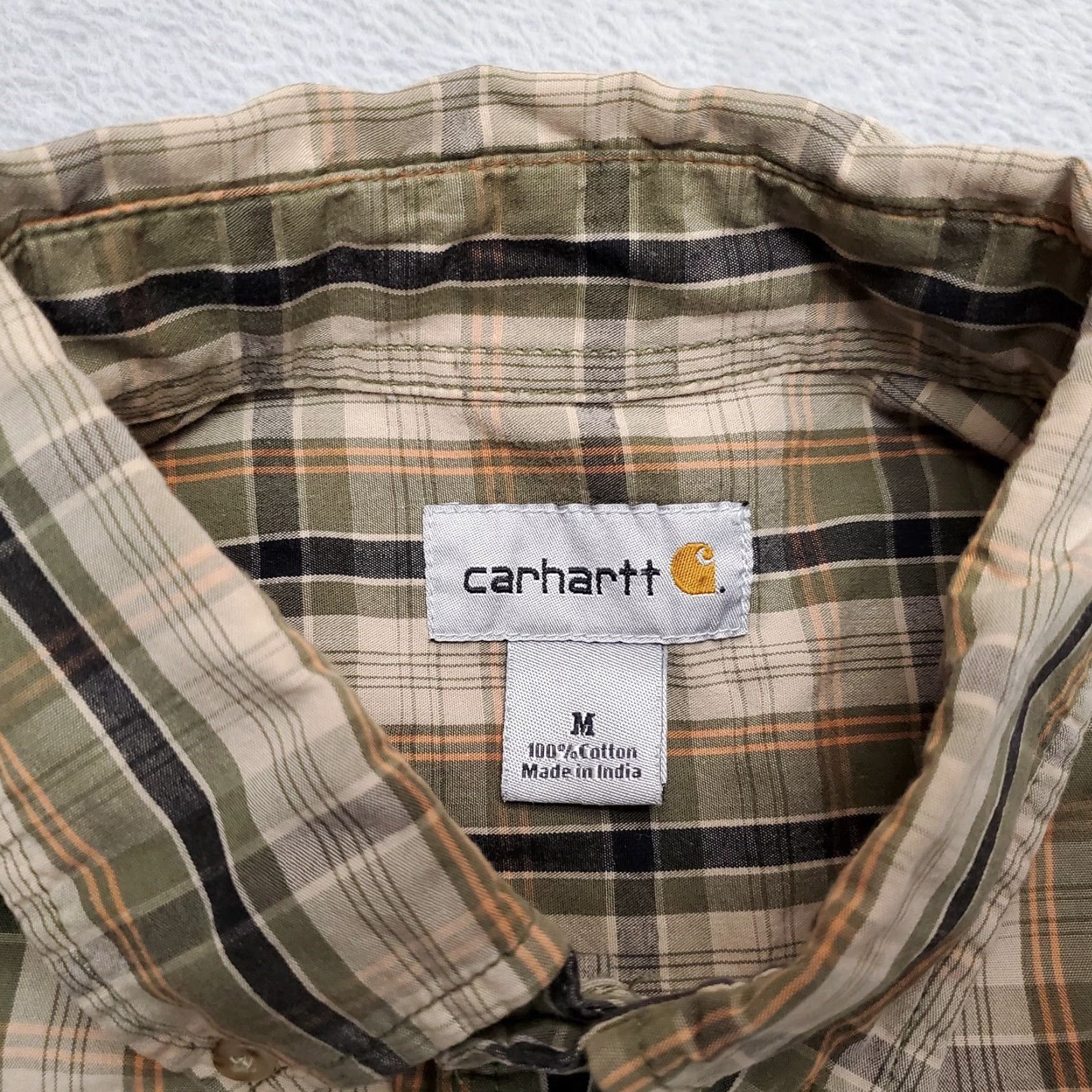 Carhartt VINTAGE Carhartt Shirt Mens Medium Green Plaid Button Long Sleeve 100% Cotton Casual Size US M / EU 48-50 / 2 - 5 Thumbnail