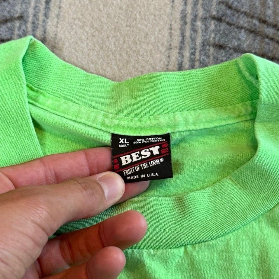Fruit Of The Loom VINTAGE 1994 Hot Rod Car Show T-Shirt XL Short Sleeve Green Fruit of the Loom Men 90s Cars Shirt Size US XL / EU 56 / 4 - 3 Thumbnail