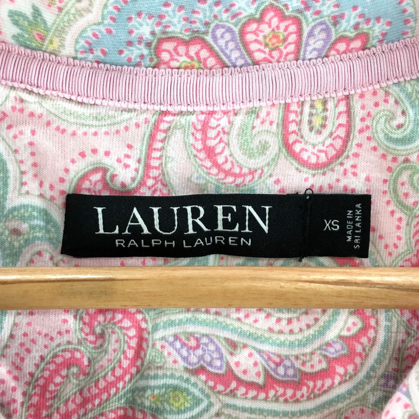 Ralph Lauren Lauren Ralph Lauren Womens XS Pink Paisley Button Up Shirt Short Sleeve Size XS / US 0-2 / IT 36-38 - 5 Thumbnail