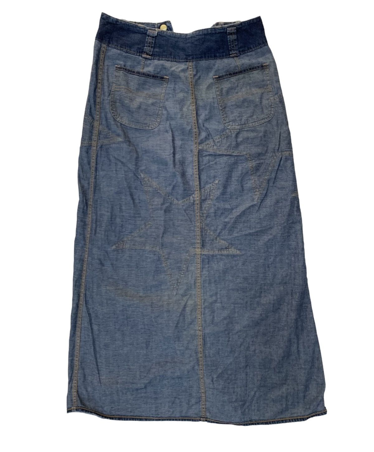 Hysteric Glamour Button-Up Denim Maxi Skirt Size 27" / US 4 / IT 40 - 3 Thumbnail