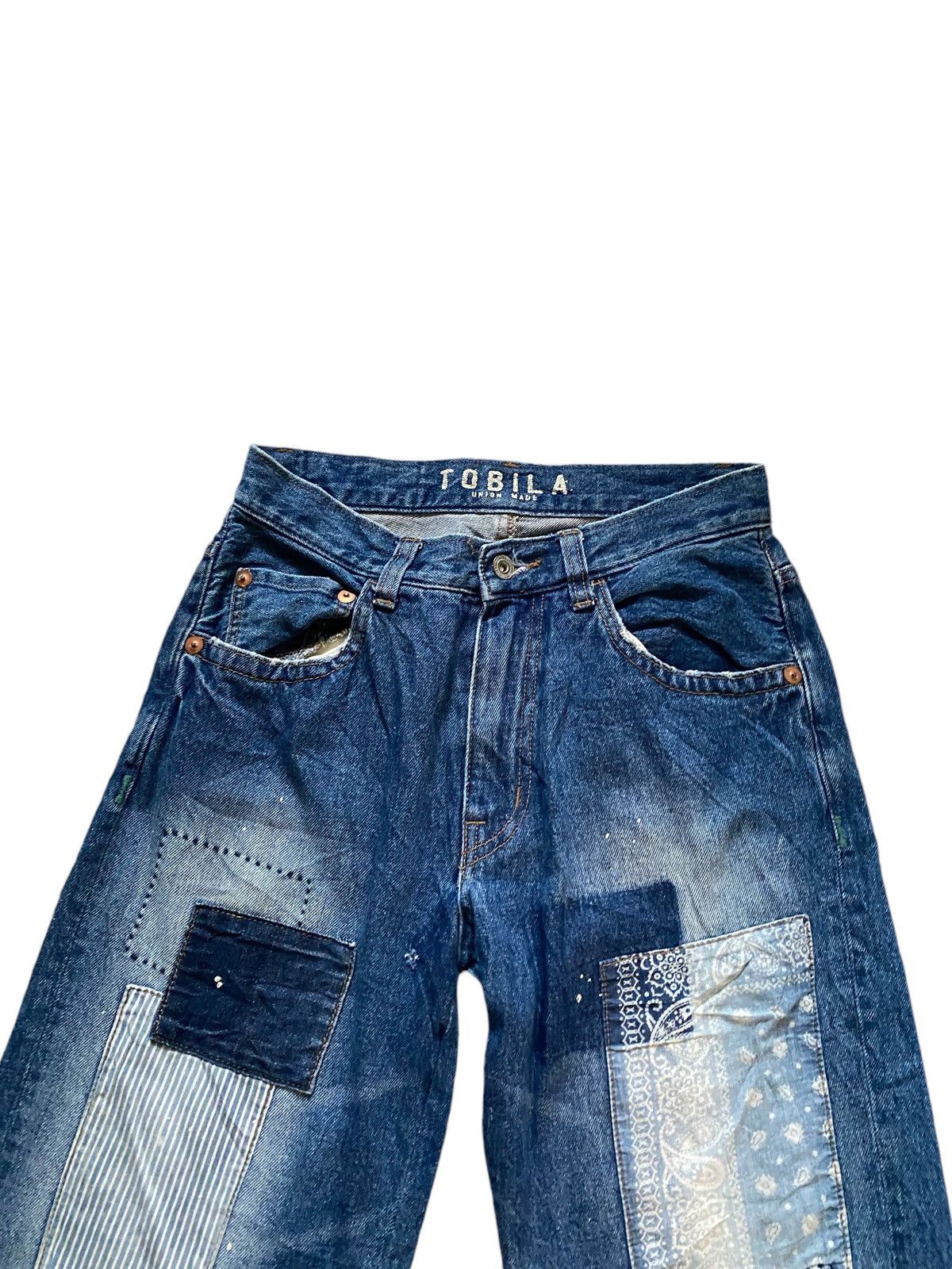 Japanese Brand × Vintage Tobila Patchwork denim Size US 28 / EU 44 - 8 Thumbnail