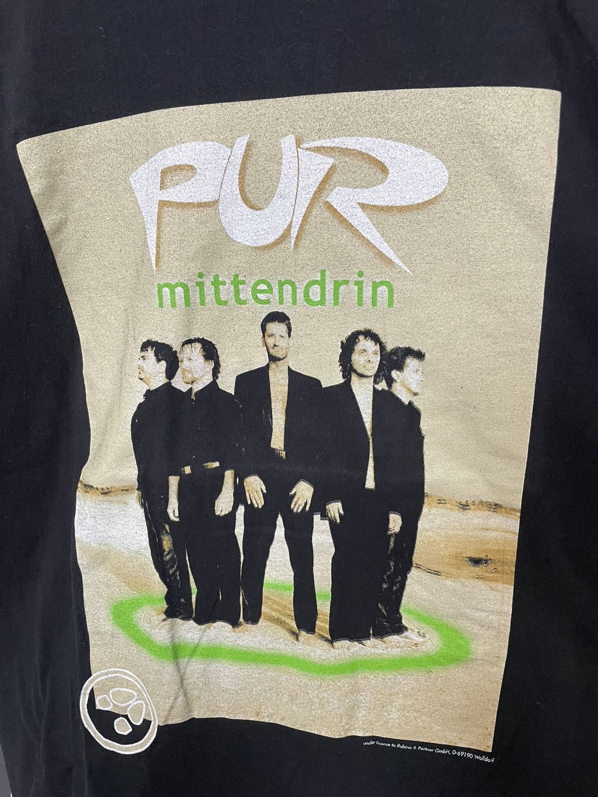 Band Tees Vintage 90s PUR Mittendrin Tour T-Shirt German Pop Rock Size US XL / EU 56 / 4 - 4 Thumbnail
