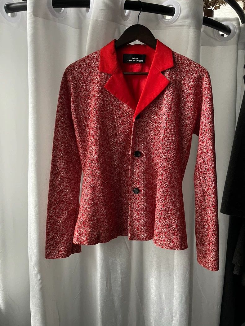 Comme des Garcons Comme des Garcons Medieval Women's Red Graphic Jacket Size ONE SIZE - 1 Thumbnail