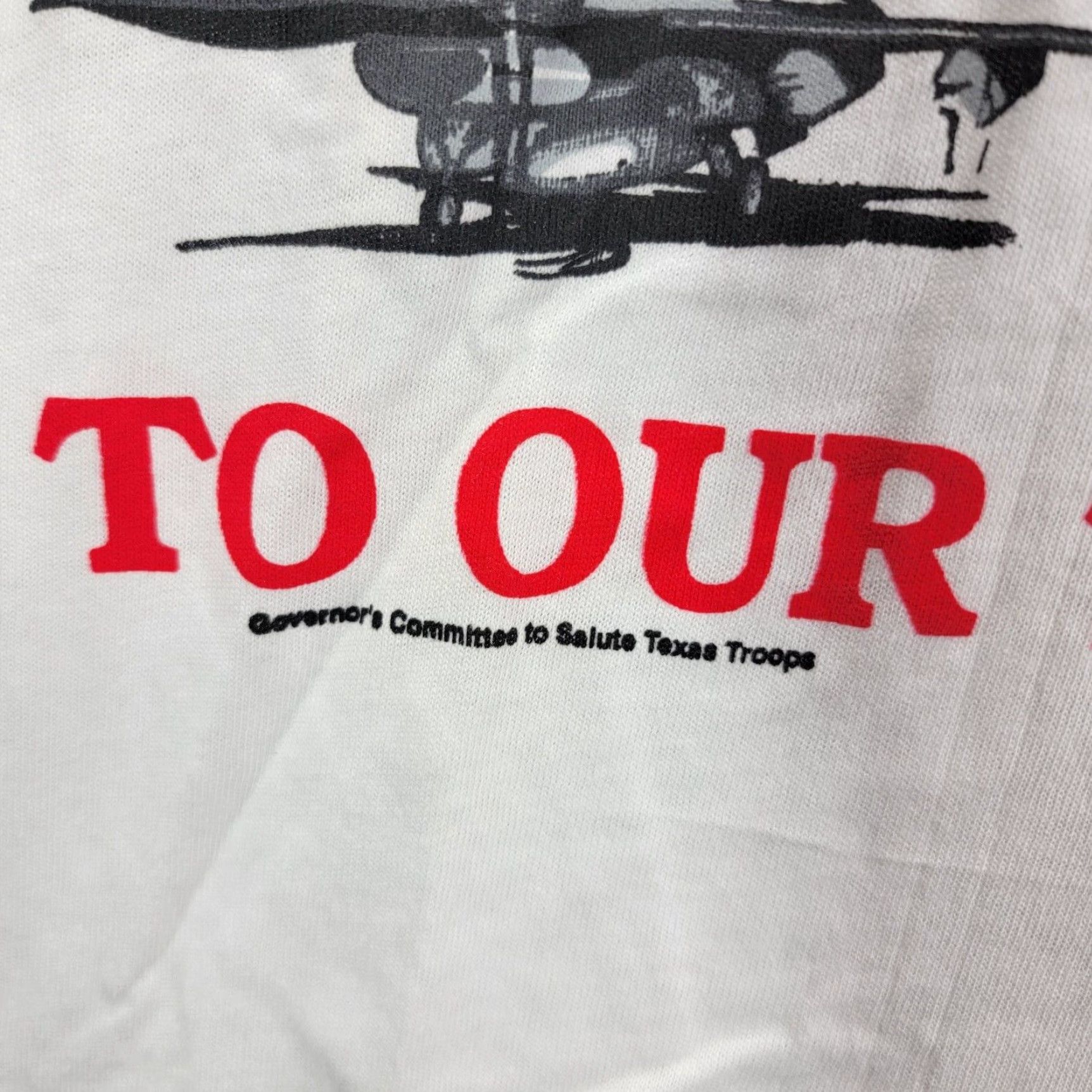 Vintage Vintage Texas Salute To Our Troops Military Army Tee Shirt M White Nike Shirt Size US M / EU 48-50 / 2 - 4 Thumbnail
