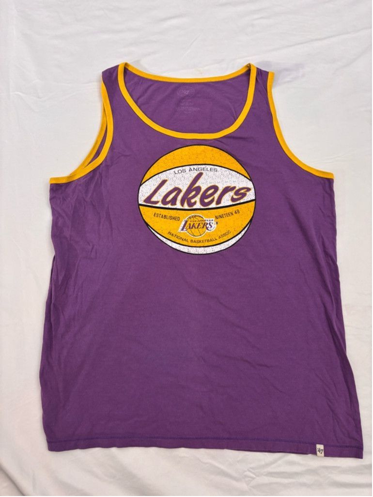 47 Brand Men's 47 Brand Lakers Tank Top Size L Purple & Gold Size US L / EU 52-54 / 3 - 2 Thumbnail
