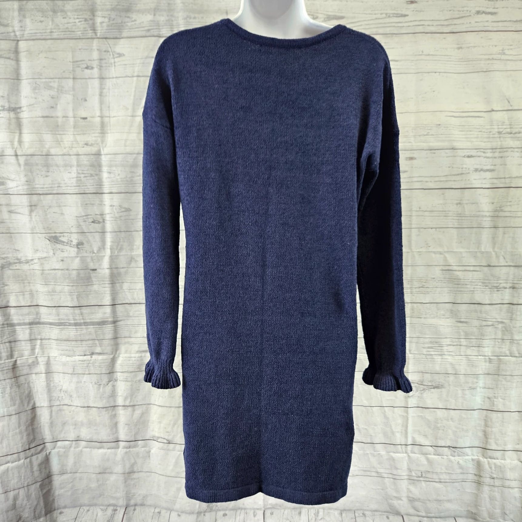 Lilly Pulitzer Lilly Pulitzer Galen Sweater Dress Womens Solid Blue Long Sleeve Size Small Size S / US 4 / IT 40 - 4 Thumbnail
