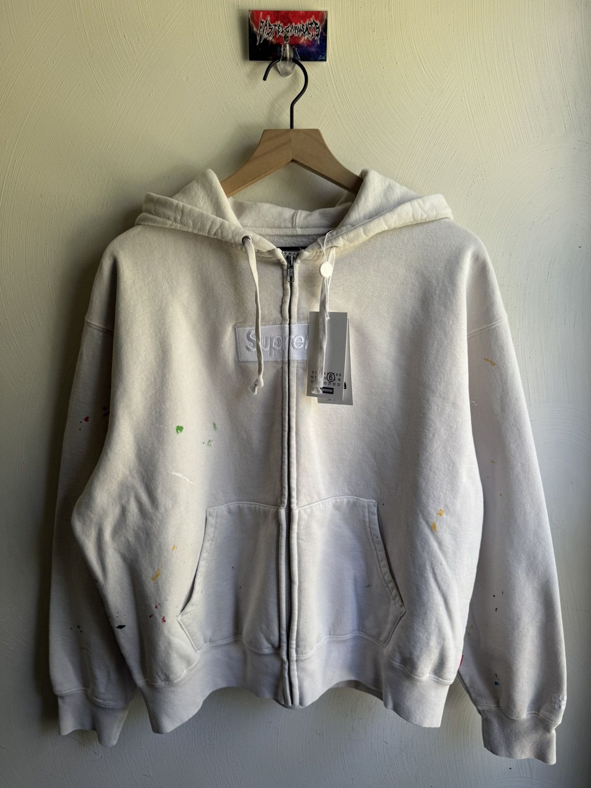 Maison Margiela × Supreme Supreme MM6 Maison Margiela Box Logo Zip Up Hoodie White Size US M / EU 48-50 / 2 - 2 Thumbnail