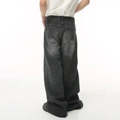 Designer × Japanese Brand Y2K Baggy Washed Street Casual Wide Leg Denim Size US 33 - 4 Thumbnail
