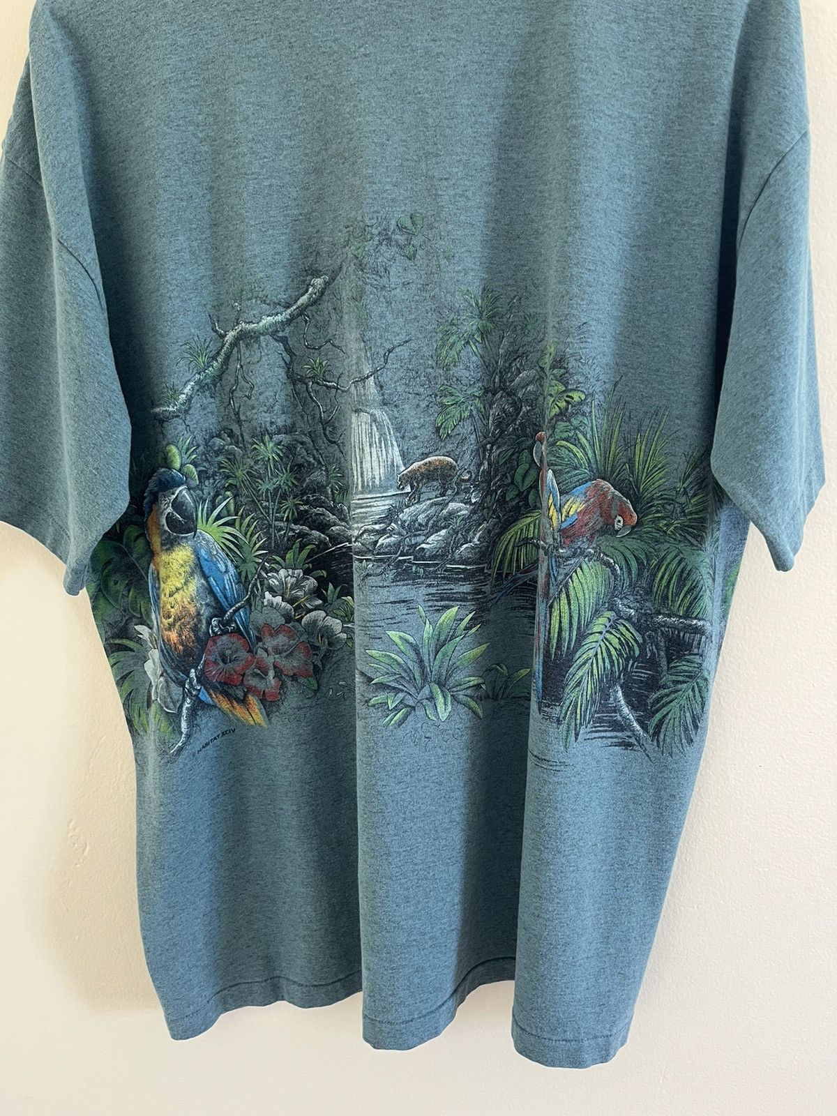 Signal Sport × Vintage Vintage 90’s Habitat Embroidered Parrot Rainforest T-Shirt Size US XL / EU 56 / 4 - 12 Thumbnail