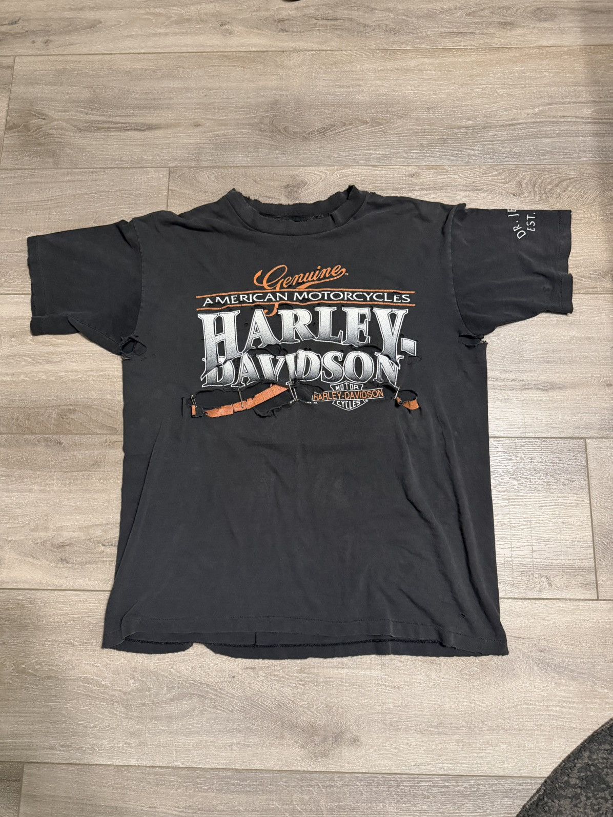 Vintage Vintage Harley Davidson Thrashed T-Shirt Size US L / EU 52-54 / 3 - 1 Thumbnail