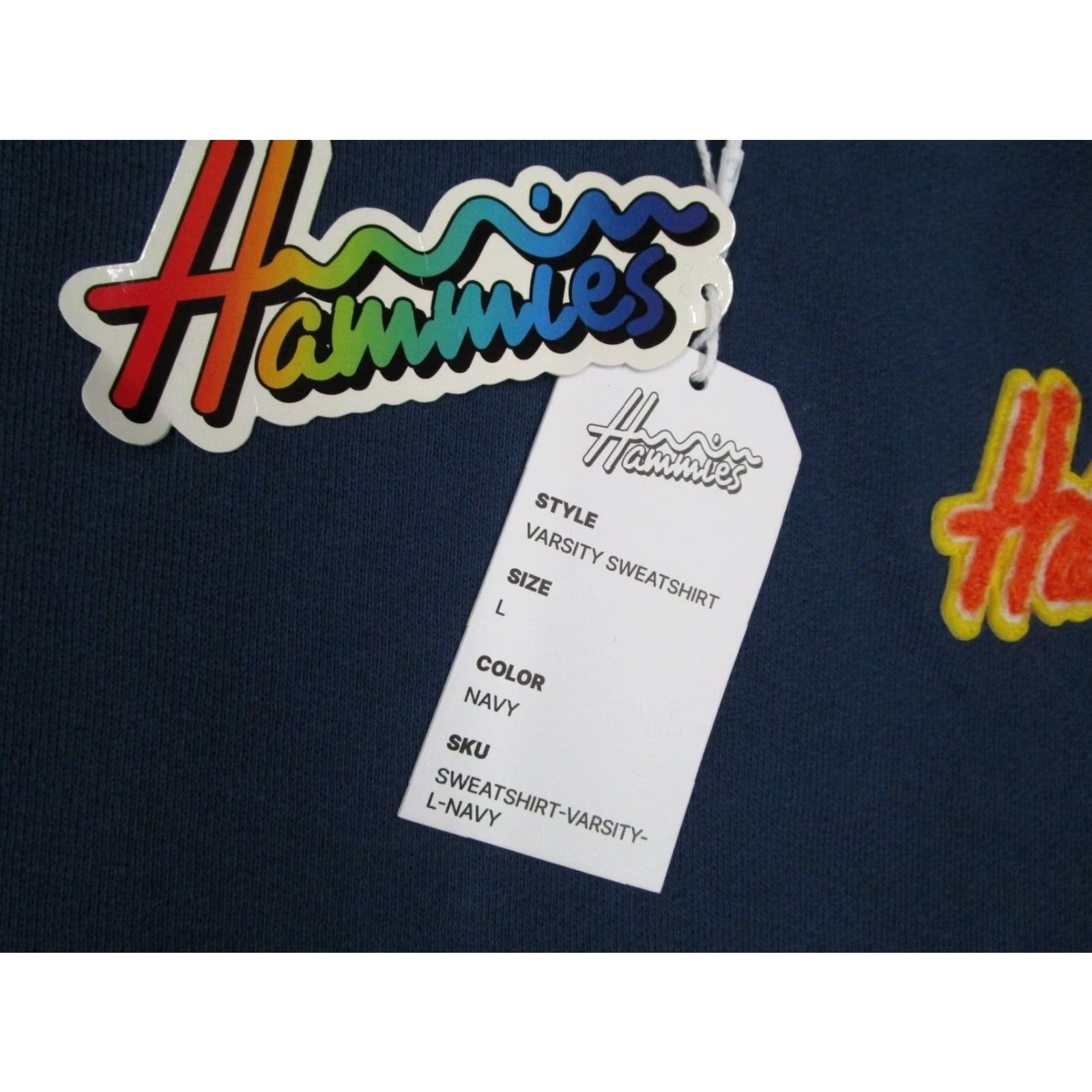 Vintage Hammies Sweatshirt Mens Large Blue Varsity Raglan Pullover Beach California Size US L / EU 52-54 / 3 - 3 Thumbnail