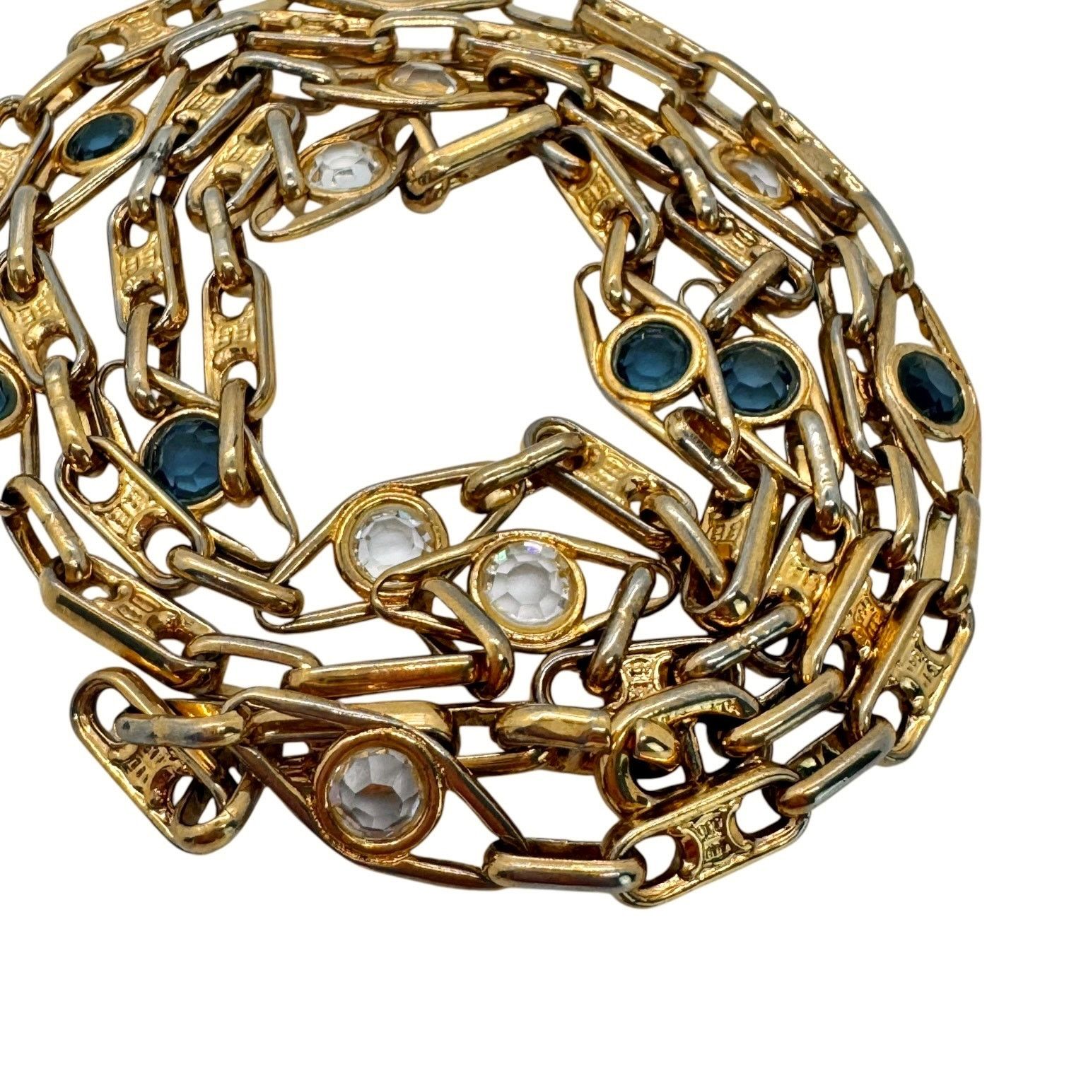 Celine Celine Vintage Crystal Triomphe Link Necklace Size ONE SIZE - 7 Thumbnail