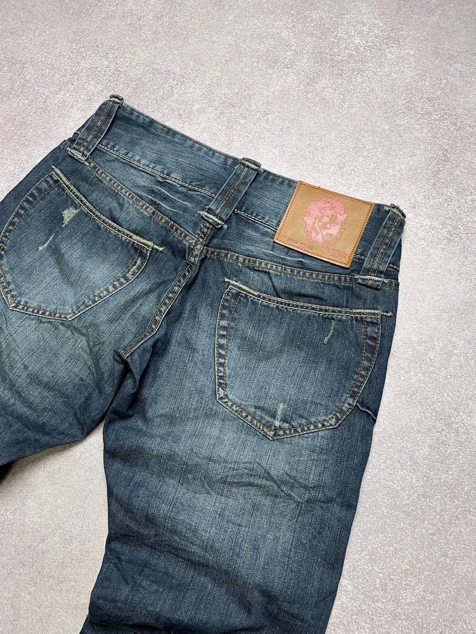 Vintage Ed Hardy Tiger Embroidery Baggy Jeans 34x33