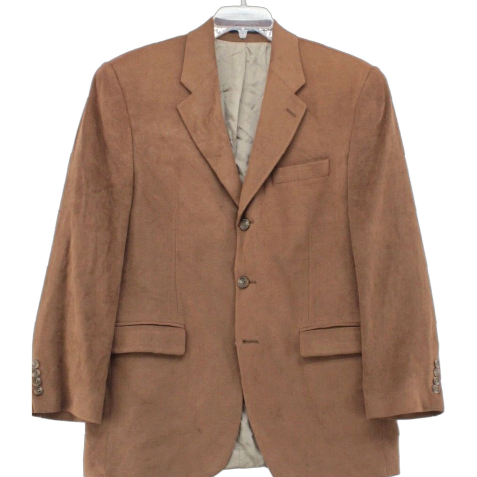 Ralph Lauren Ralph Lauren Blazer Men 40R Sports Coat Jacket Beige Polyester Viscose Four-Button Notch Notch Lapel Dry Clean Only Vintage No Size 40R - 1 Thumbnail