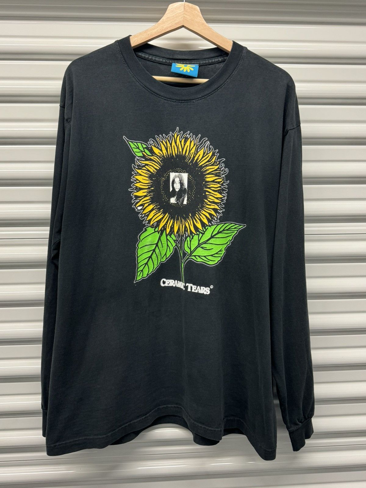 image of Denim Tears x Online Ceramics Yoko Ono T-Shirt in Black, Men's (Size Large)