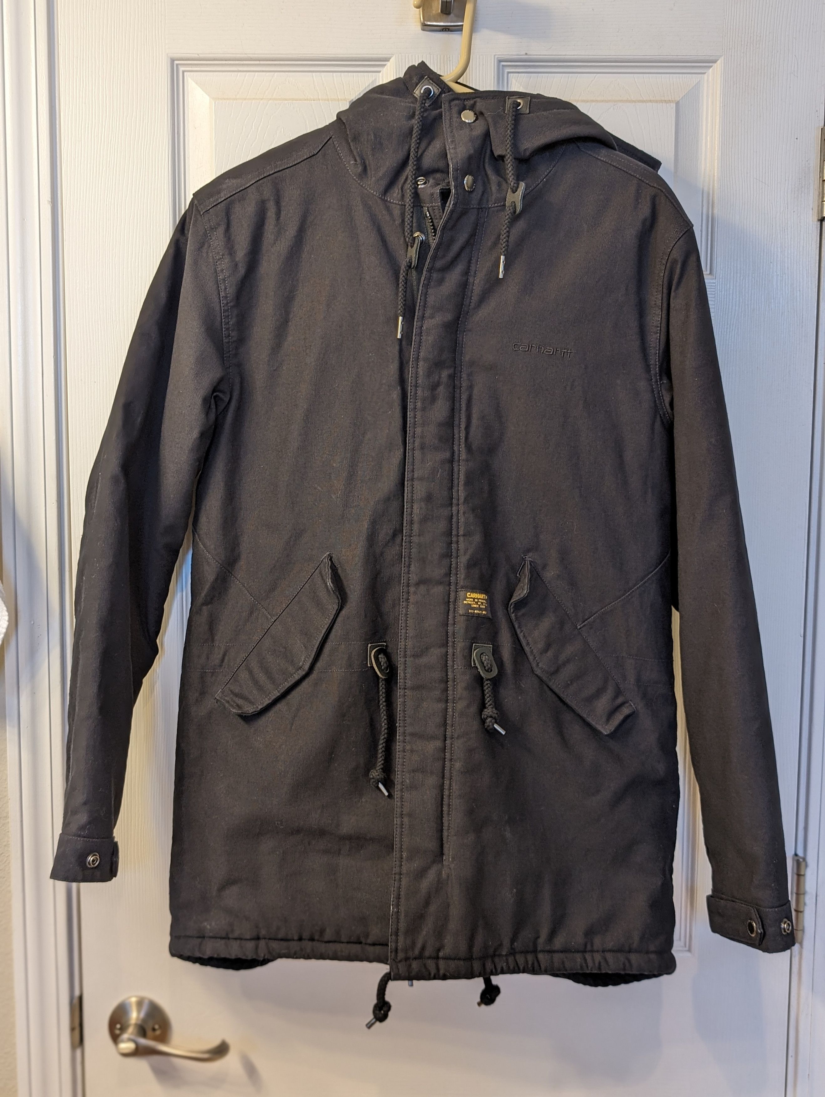 image of Carhartt Wip Clash Parka in Black, Men's (Size Small)