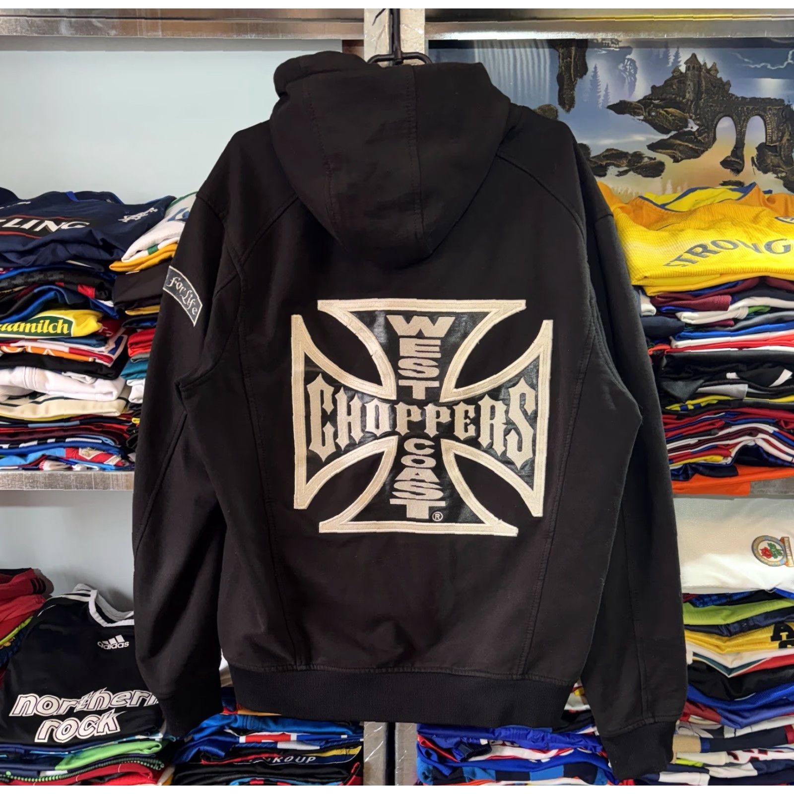 West Coast Choppers West Coast Choppers Zip Black Hoodie Iron Cross Logo Full Zip 3XL Mens Hoodie Long Sleeve Size US XXL / EU 58 / 5 - 2 Thumbnail