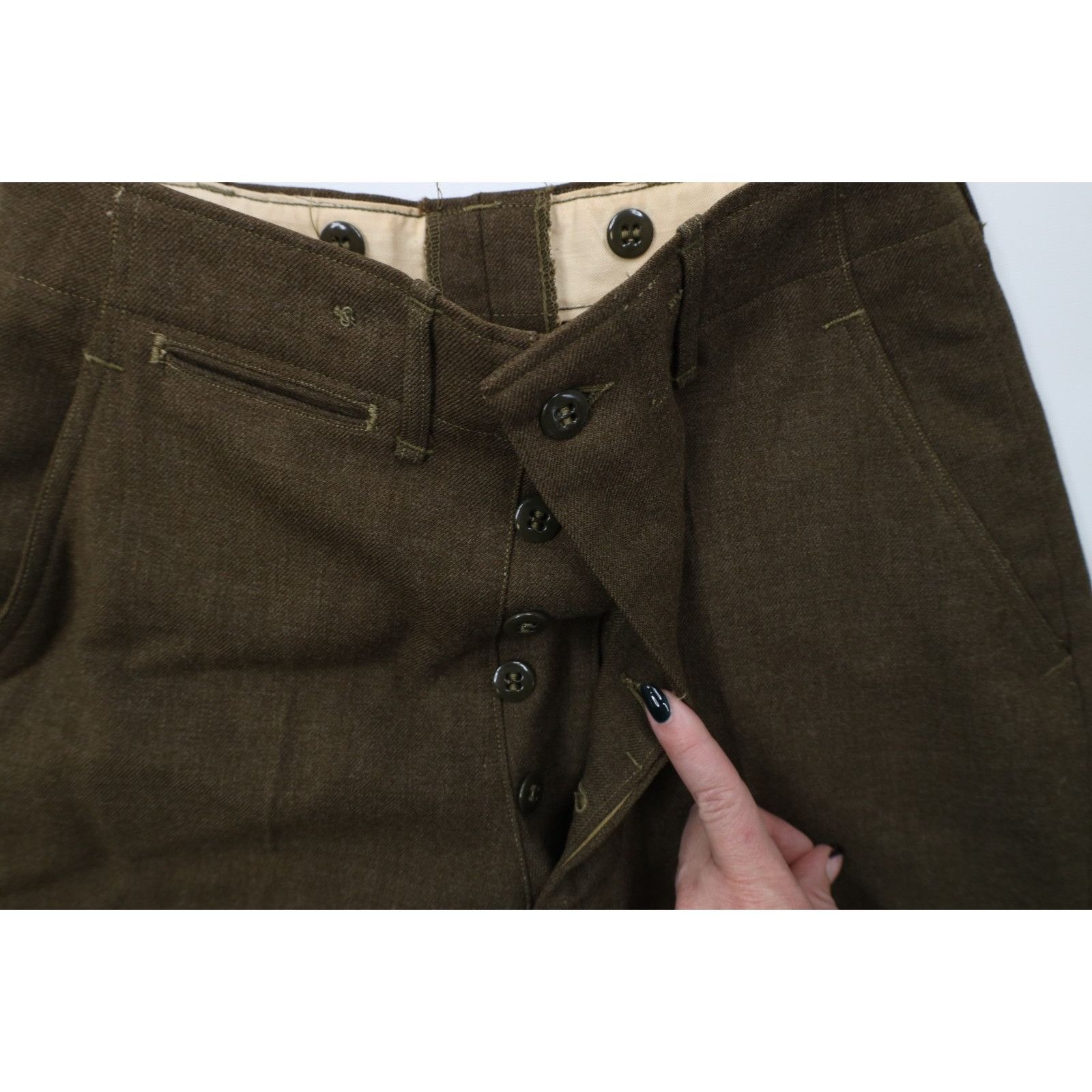 Vintage Vintage 50s Korean War 32R 2 Piece Wool Ike Uniform Suit Size 34R - 16 Thumbnail